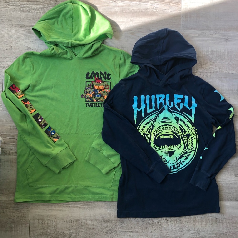 Hurley and TMNT Kids Hooded Tees